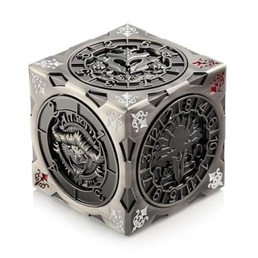 Imagem de DNDND 7-in-1 Spinner Dice Cube for DND – Chimera, Mind Flayer, Goristro Themed D&D Dice Collector Set for TTRPG Dungeon Masters and Players – Unique Fantasy RPG Gaming Accessory Gift (Black)
