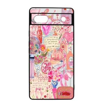 Imagem de qizjio Coquette Capa de telefone protetora à prova de choque rosa Preppy para Google Pixel 6A