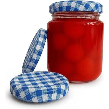 Imagem de Kit Com 12 Potes Vidro Nadir Figueiredo Belém 240ml Tampa E Lacre (Xadre Azul)