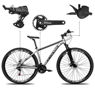 Imagem de Bicicleta Aro 29 Absolute Nero 5 Shimano CUES 9 Velocidades 1x9 Alumínio Cabeamento Interno Freio Hidráulico MT200 (Cinza, 23)