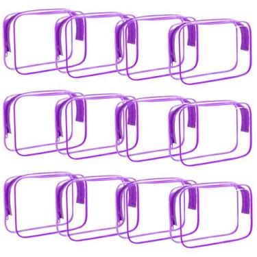 Imagem de Bolsa de cosméticos YOQIVEXU de PVC transparente impermeável para viag