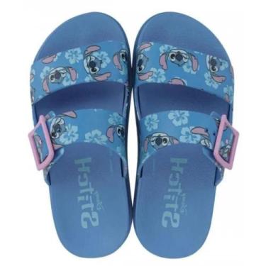 Imagem de Chinelo Slide Grendene Kids Personagem Stitch Azul, 29, Azul, Azul, Ro