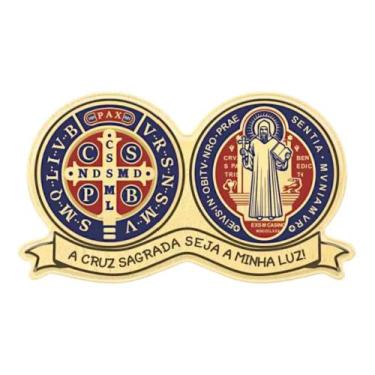 Imagem de Adesivo Medalha de São Bento Dourado 9 cm - FORNECEDOR 6