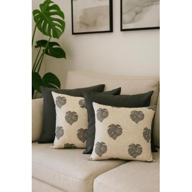 Imagem de Kit 4 Capas de Almofadas Tecido Impermeável! Tamanho 43X43 cm. Excelen