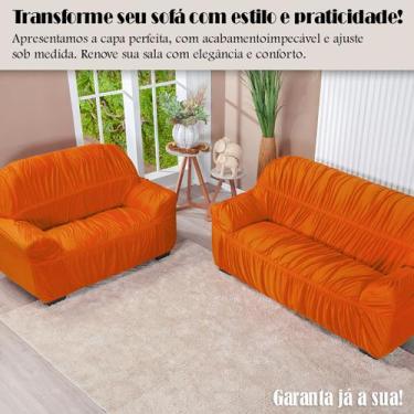 Imagem de Capa para Sofá King Elasticada Lisa 2 E 3 Lugares - Lenharo Enxovais, 