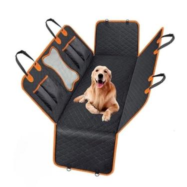 Imagem de Capa Protetora Pet Impermeável 5 em 1 para Banco de Carro com Cinto de Segurança - Prova D’Água para Cães, Gatos e Animais, Ajuste Universal(Preto)