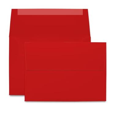 Imagem de Envelopes vermelhos A2, envelopes de 14,7 cm x 11,4 cm – Envelopes de marca de materiais de edição de mesa