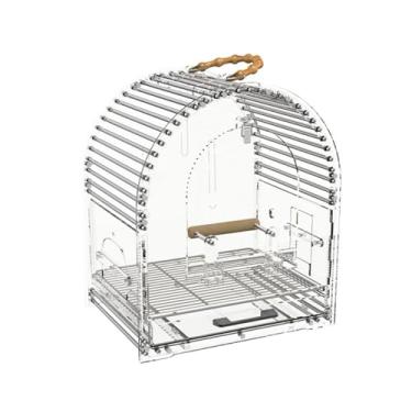Imagem de Gaiola de pássaro de acrílico transparente para visualização de gaiola de pássaros de grande capacidade para uso doméstico, ninho de papagaio