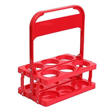 Imagem de Rack de vinhos de bancada, 6 garrafas, suporte de vinhos, bancada, suporte de bebidas, dobrável, suporte de cerveja, cesto de vinho para festa, suporte de vinho para armazenamento de vinho (cor: D)