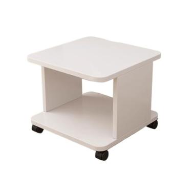 Imagem de URGDWEKJY Suporte de impressora para escritório, mesa multicamadas, suporte de impressora de piso multifuncional de camada dupla