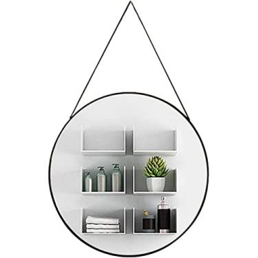 Imagem de Espelho de banheiro espelho de parede compatível com banheiro, espelho de parede espelho de maquiagem redondo de 50 cm, espelho de maquiagem moderno HD, espelho de banheiro Mirroe de parede com