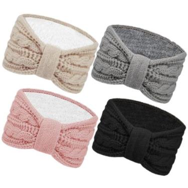 Imagem de Bandanas de inverno Chalier para mulheres, aquecedor de ouvido tricota