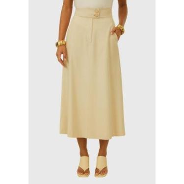 Imagem de Saia Evasê Alta Midi Maria Valentina-Feminino