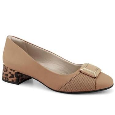 Imagem de Sapato Comfortflex 2295403 Ultraconforto Fivela Salto Bloco-Feminino