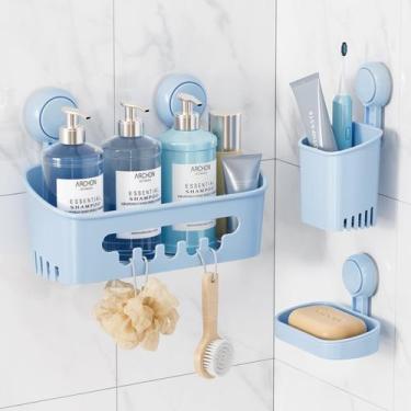 Imagem de Conjunto de ventosas Shower Caddy LEVERLOC com suporte para sabonete e