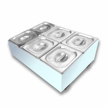 Imagem de Condimentadora Central 6 cubas ZPCN06 Branca - Zepper