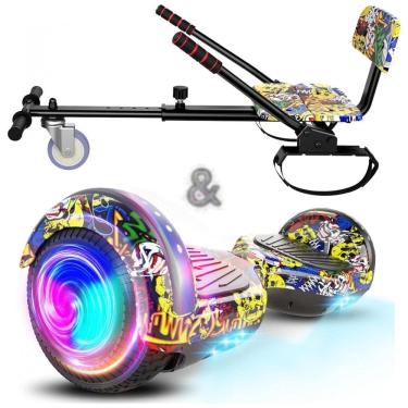 Imagem de SISIGAD Assento para Patinete Motorizado, Kart com Bluetooth e Luzes de LED, Crianças,...