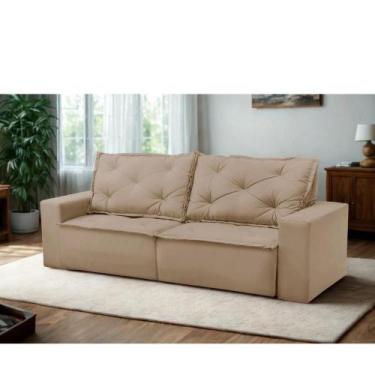 Imagem de Sofá Retrátil e Reclinável 2 lugares com Molas 1,50m Atenas Suede Mirr