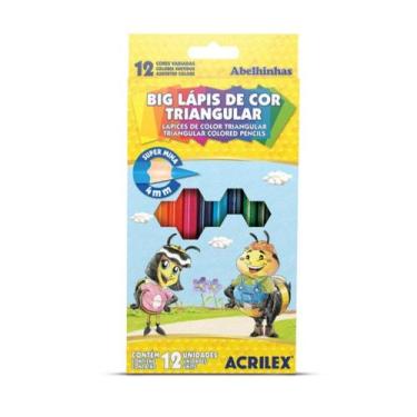 Imagem de Lápis de Cor Triângular Big 12 Cores Acrilex - Acrilex