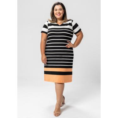 Imagem de Vestido Pau a Pique Listrado Preto