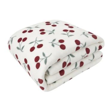 Imagem de Manta Casal Cereja Grosso Soft Microfibra Anti-alérgica