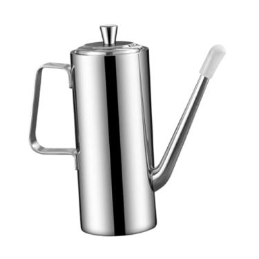 Imagem de Fenteer Dispensador de Azeite de Oliva Garrafa de Óleo Acessório Ergonômico Multiuso Galheteiro Durável para Cozinha com Alça À Prova de Vazamentos, Cabo de aço, 700ml