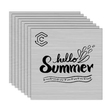 Imagem de 8 placas de gravação a laser 30 x 30 cm - 1,3 mm placa ABS de duas cores para placas externas, placas de porta, corte e gravação a laser DIY (prata escovada/preta)