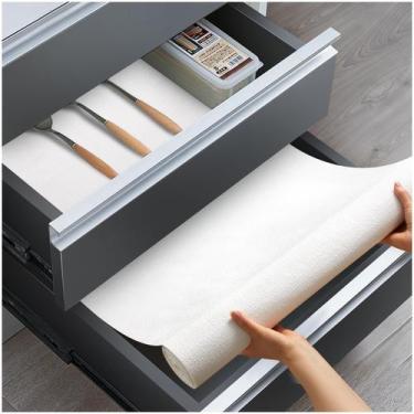 Imagem de Forro de gaveta e prateleira ALIUNI antiderrapante impermeável branco