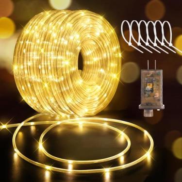 Imagem de Luzes de corda LED Hezbjiti 60m à prova d'água 600 LEDs 8 modos