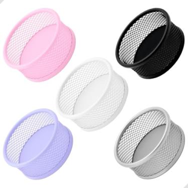 Imagem de Kit Com 20 Porta Clips Aramado Redondo Organizador de Pequenos Objetos Pregador Prendedor De Mesa Maquiagem Pregadeiras Escritório Escrivaninha Home Office Penteadeira Gaveta 4cmx9cm (Sortidos)