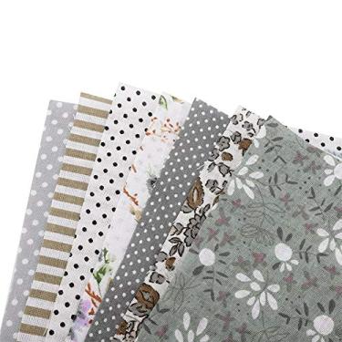 Imagem de ZJchao Facos de Tecido de Gordura, 7pcs Artesanato Pacote de Tecido Quadrado Diy Squares Variados de Floral de para Colchas para Retalhos de Retalhos de de (#1)