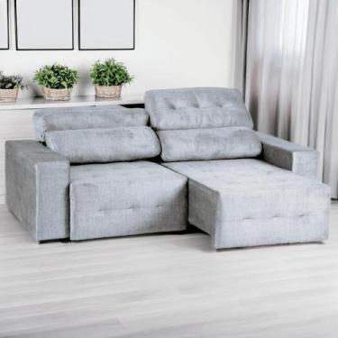 Imagem de Sofá Retrátil e Reclinável Évora Veludo Luxor Espuma D28 - SOFÁS WEB, 