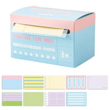 Imagem de 70 peças/conjunto multifuncional design removível scrapbook adesivo papelaria diy bloco de notas etiquetas adesivas bloco de notas notas adesivas (F)