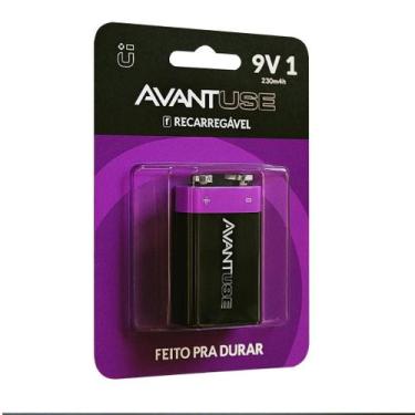 Imagem de Kit 1,2,3 e 4 Pilhas Baterias Recarregável 9v Cod 408430021 Avant Use,