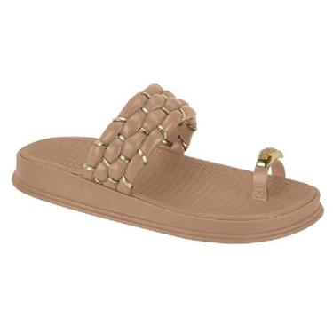 Imagem de Sandalia moleca papete ref 5556.111.31045 feminino, 38, Ouro, Nude