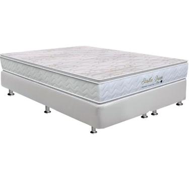 Imagem de Cama Box Queen: Colchão Molas Ensacadas Orthoflex Starflex Dream New + Base Crc Courano White