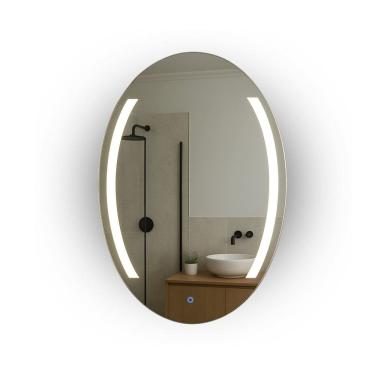 Imagem de Espelheira Oval 70x50cm Touch Led 6000k Avalon espelho lapidado
