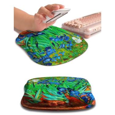 Imagem de Hokafenle Mouse pad ergonômico para abraçar o pulso, suporte de pulso, descanso de pulso em forma de U para alívio da dor no túnel do carpo com protuberância de massagem de inclinação de espuma