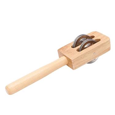 Imagem de RiToEasysports Jingle Stick de Madeira, Leve, Interesse Musical Inspirador, Mini Sino Portátil para Brincadeiras Internas e Externas