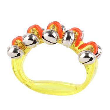 Imagem de Generic Sinos de Mão, Sinos de Jingle de Pulso Com Faixa Transparente Desenvolvem Percepção Musical Fácil de Operar Uso Doméstico (Amarelo)