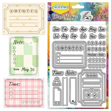 Imagem de CHGCRAFT Etiquetas de planos mensais, selos transparentes de plano semanal, selos transparentes para fazer cartões, decoração de álbuns de fotos, 11 x 16 cm