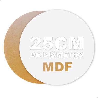 Imagem de Bases para Bolo de Festa Kit com 10 Tabuleiro  Redondo  MDF  Cru 3 mm  Confeitaria  Profissional (25Cm)