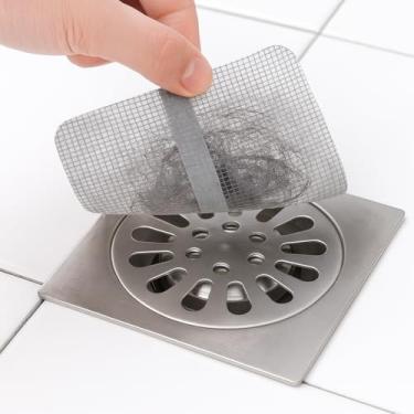 Imagem de Kit 05 Tela Adesiva Protetora Para Ralo Telas Adesivos Descartáveis Anti Inseto Bloqueia Insetos Casa sempre limpa e segura 10cmX10cm Para Ralo Banheiro Cozinha Quintal Coletor De Cabelo Premium (5)