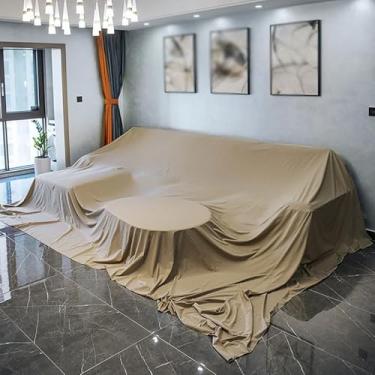 Imagem de Capa contra poeira doméstica, capa de móveis multiuso, pano de poeira interno e externo, à prova de poeira, respirável, impermeável, uso geral, para sofá, cadeira, tapete tamanho queen (tamanho: 300 x