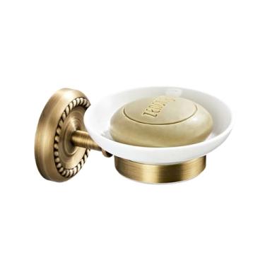 Imagem de Suporte de sabão de bronze antigo para saboneteira de banheiro montado na parede