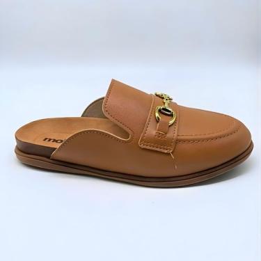 Imagem de Sapato Feminino Moleca Mule Clog Social Fivela Leve 5826.101, Camel, 3