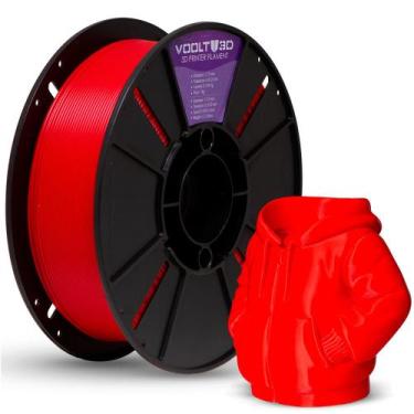 Imagem de Filamento Petg Vermelho 1kg - 1.75mm Nacional - VOOLT3D