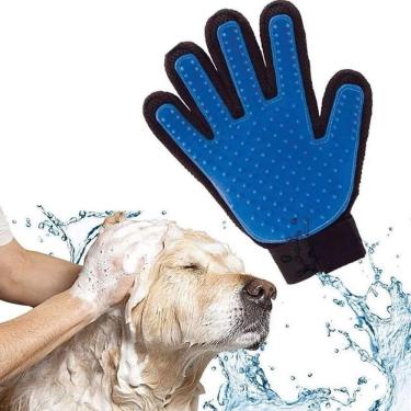Imagem de Luva Nano Escova Mágnetica Tira Pelos Pet Cachorro Gato