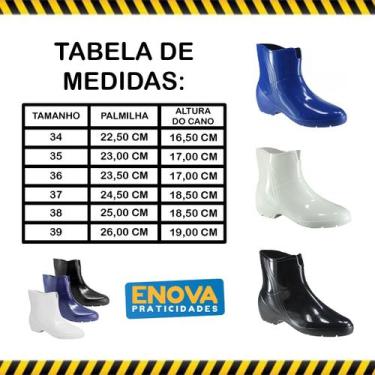 Imagem de Bota de Borracha Galocha Feminina Preta Confortavel  - Pat, 39