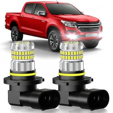 Imagem de SENROBO Apto para Chevrolet Colorado 2009-2012 Lâmpadas de neblina, 13000LM Super Brilhante 360° Iluminação 9005/9145/H10 Faróis de Nevoeiro, 6000K Branco Frio Atualizado 4014 Chips Fog Lamp, Pacote